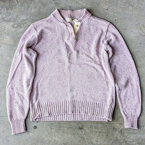 Vintage Midwest Mountaineering Purple Knit Henley Sweater large
